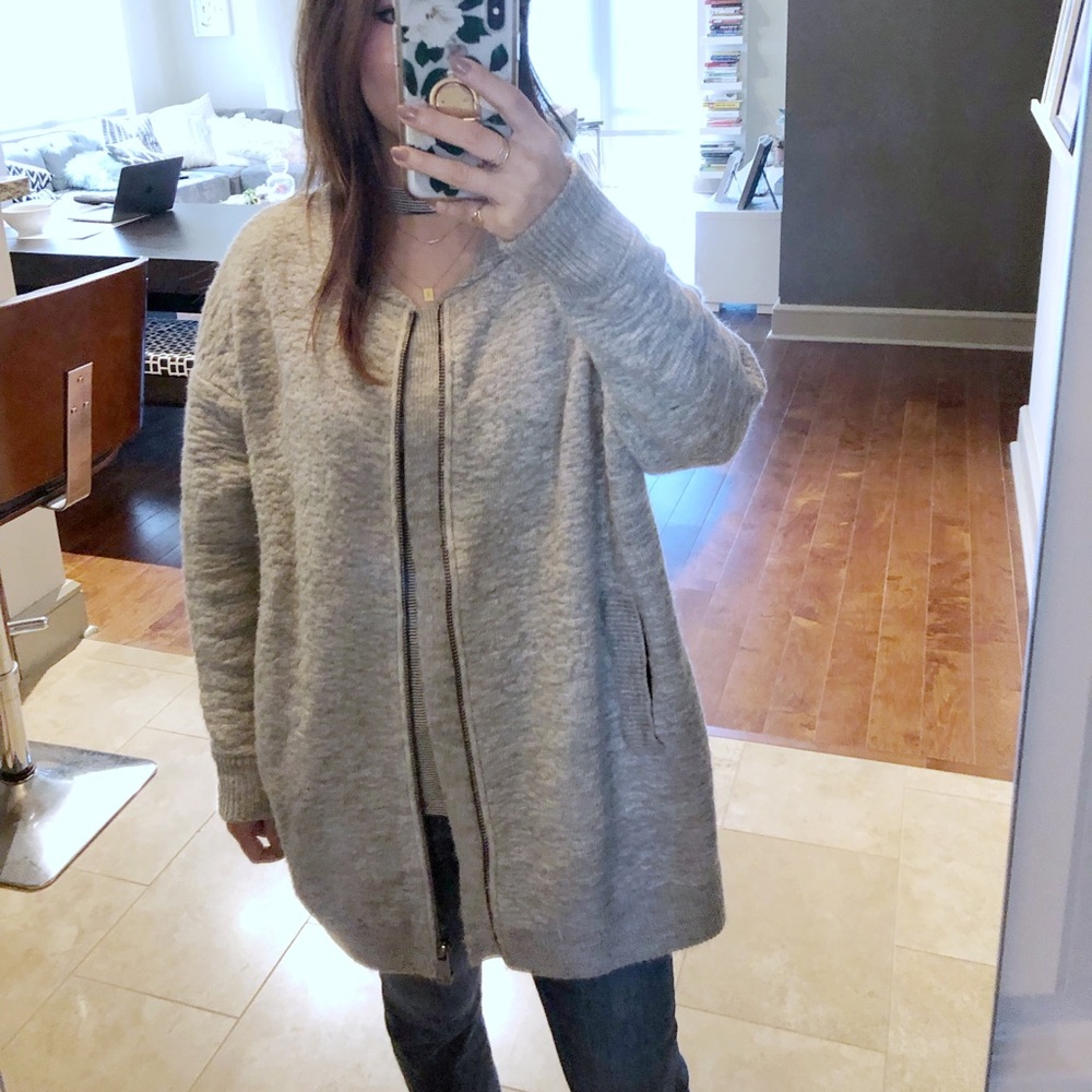 Zara Oversized Sweater Zip-up